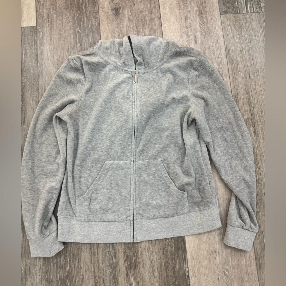 Juicy Couture Light Gray Track Hoodie
